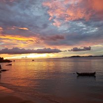 Camp’s beach during the sunset