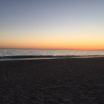The sunset at a beach in Cádiz, España