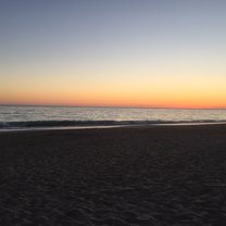 The sunset at a beach in Cádiz, España