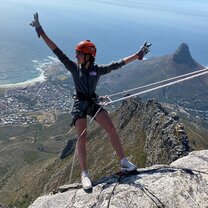 Abseiling the Table Mountain