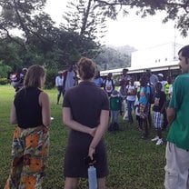 Us teaching children about sustainable living.