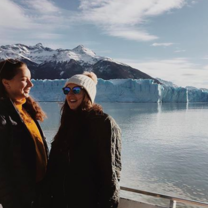 visiting the glacier Perito Moreno in Patagonia 