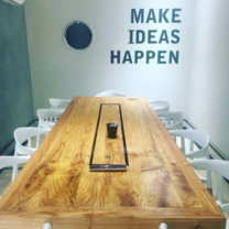 Make Ideas Happen wall and table