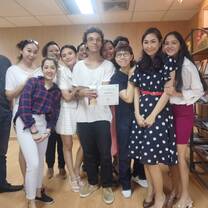 With my coworkers on my last day