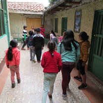 The children playing a game