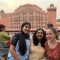 From left to right, this is my host sister, host mom, and me. 