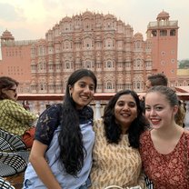 From left to right, this is my host sister, host mom, and me. 