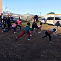 we were warming up to play soccer that day 