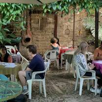 Studying at school in the lovely courtyard