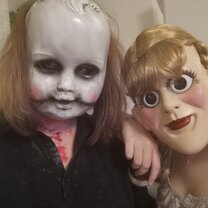 Acting in the haunted house at ACN.