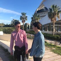 Me and my friend I made over there visitng the beautiful places of Valencia.