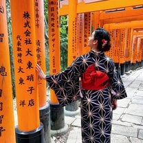 In a kimono in Kyoto! 