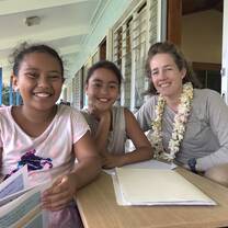 Volunteer teaching in the Cook Islands