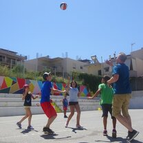 Play with children in Greece