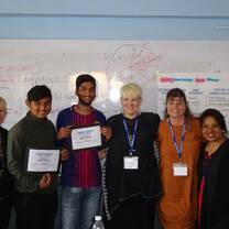 Volunteer with business students in Nepal