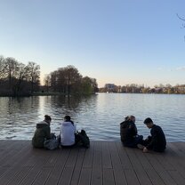 Relaxing on the Spree by Treptower Park Relaxing on the Spree by Treptower Park