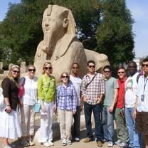 F & M study abroad group in Meet Raheena, Ramsis II town:)