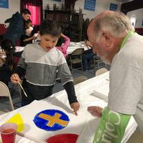 Work on arts and crafts with children