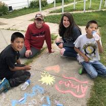 Work with children on Rosebud