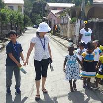 Children help children in St. Lucia