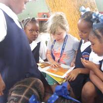 Read with children in St. Lucia