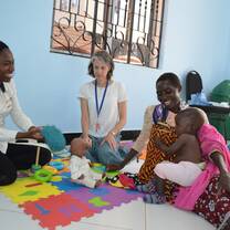 Work with moms and children in Tanzania