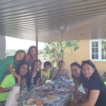 Lunch with host family and friends