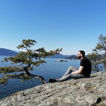 Chilling on a cliff top 