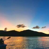 Beautiful sunset in somosomo village