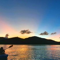 Beautiful sunset in somosomo village