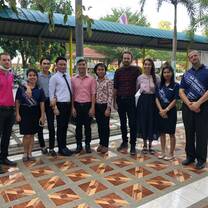 First day teaching at school in thailand education center 