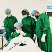 Students in Mock Surgery 
