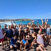 Group photo at Bondi