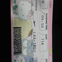 Hello Kitty Plane Ticket