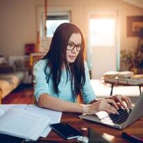 remote internship student at work