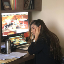 Absolute intern during her remote internship program