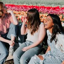 Women laughing