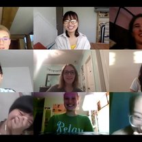 sharing a good laugh with some of the local buddies and fellow interns during our buddy chat on dating