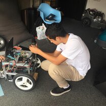 This is me building the robot