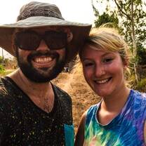 After a long day digging ditches for the solar panel power lines