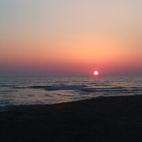 Sunset enjoyed from the beach