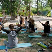 Yoga on the campsite