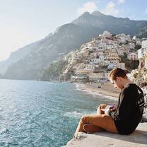 Student along the water