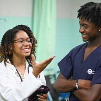 Student on placement with his mentor