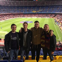 FC Barcelona stadium, by Kyle Wright Students at a soccer stadium