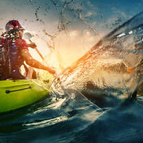 Kayak Sunset Splash