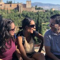 Students in front of the Alhambra Palace