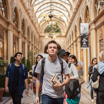 AUP student walking to class