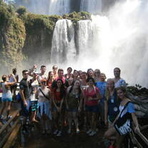 Iguazu Falls and students