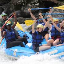 Students whitewater rafting in Costa Rica